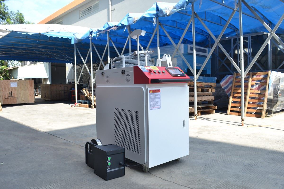 laser welder with wire feeder