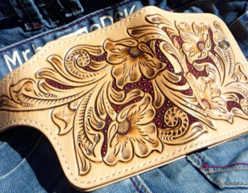 Leather accessories for jeans