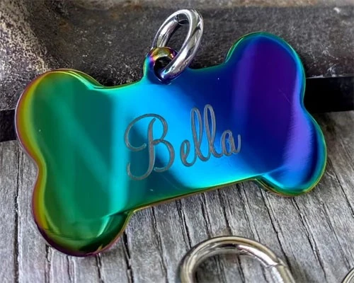 Laser engraving on tags-Dotslaser